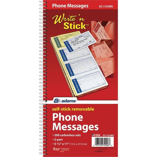 Adams Book, Phone Message, Sticky ABFSC1153WS